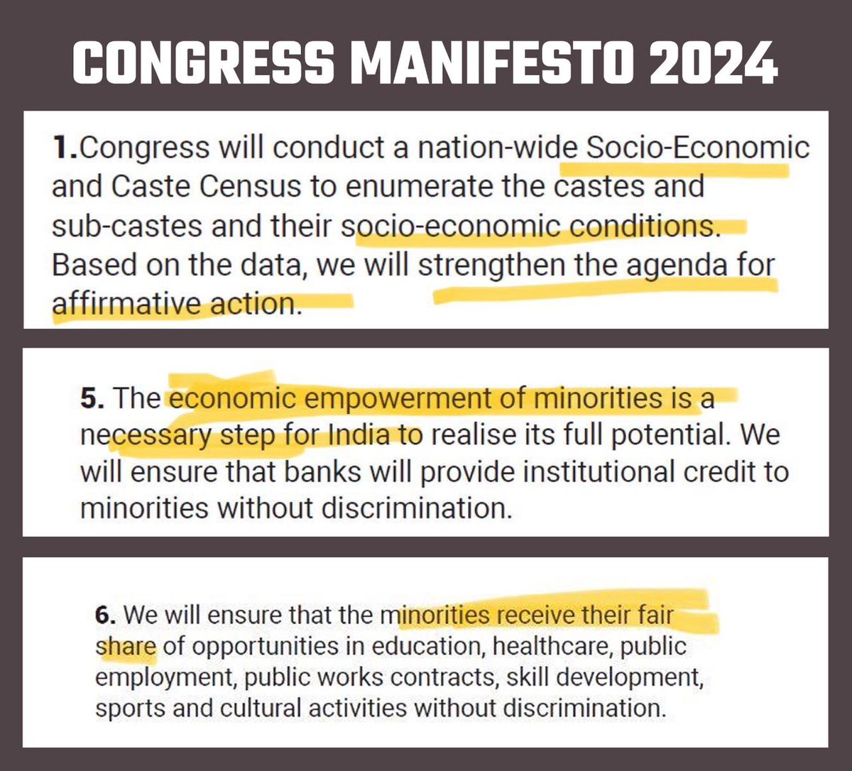 SanjeevSanskrit's tweet image. .@INCIndia must be happy that PM @narendramodi has done free promotion of Congress Manifesto that no one was bothering to read so far. 

Step 1: Make assessment of wealth of every Hindu

Step 2: Gift it all to Muslims through preference in loans, employments, contracts, skill…