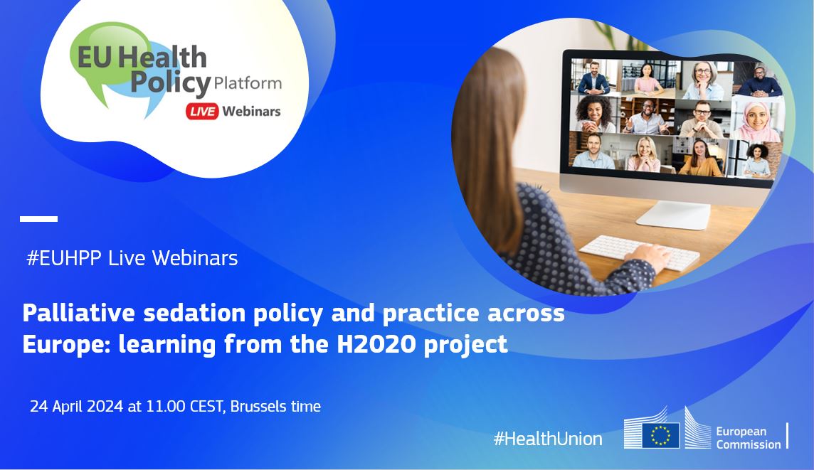 📢Registration still open! Come join our #EUHPP webinar, which will present results of a 5-year study into palliative sedation, highlighting good practice in this area across the 🇪🇺. 📅24 April ⏰11:00 CEST Register at this🔗shorturl.at/exzGK