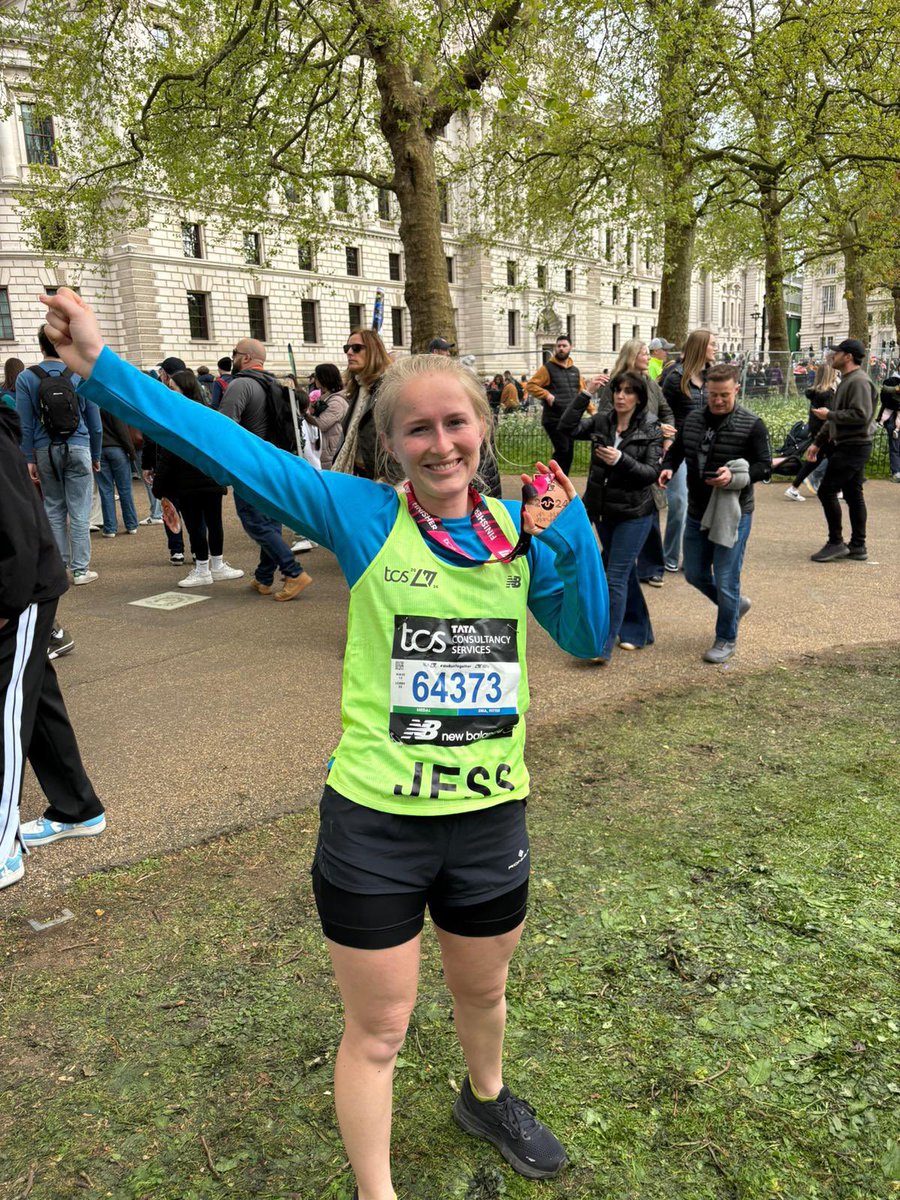 Congratulations Jess Watson 🤩 She ran #londonmarathon2024 & raised more than £1,500 for our work with bereaved local children & young people. Thank you ❤️