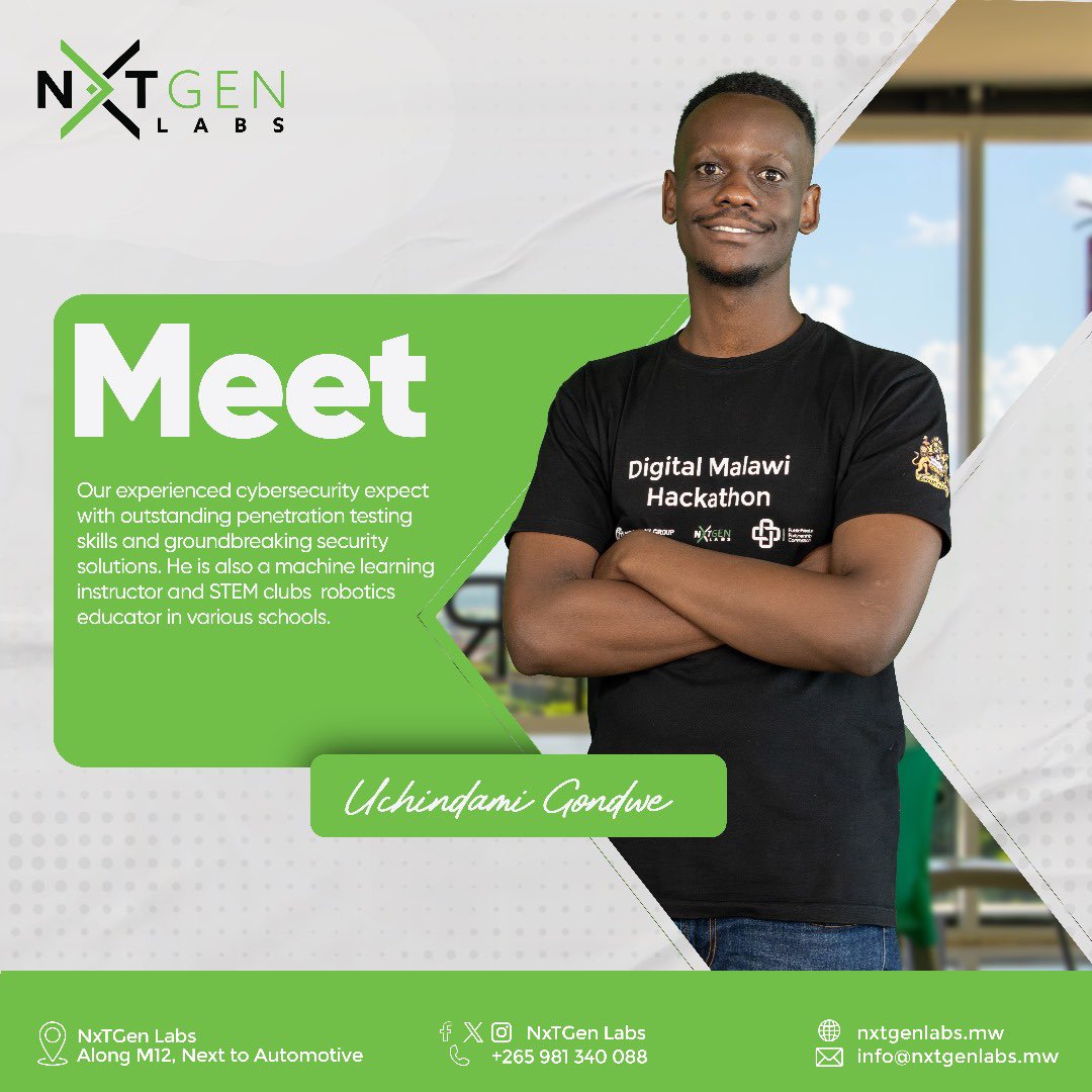 nxtgenlabs_mw's tweet photo. Meet our cybersecurity expert https://t.co/0MxxA0EHx0