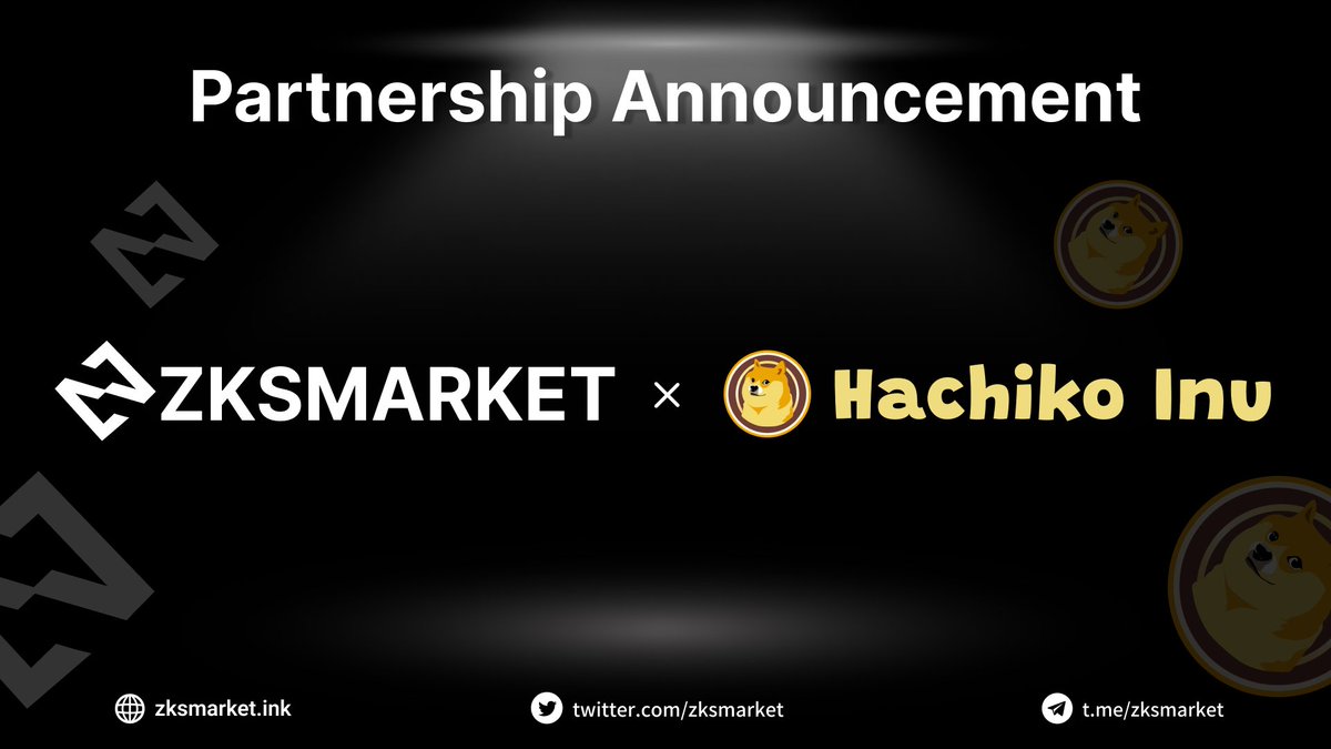 zksmarket's tweet photo. 🤝 @zksmarket x @Hachikoinu_

We are excited to partner with #HachikoInu, a memecoin project featuring the $HAKI token and P2E ecosystem catering towards TON and ZkSync enthusiasts.

Collaborating to unlock the boundless potential of @zksync! 🚀

Join our community 👉 https://t.co/PB6ac7q5K5
Join @Hachikoinu_ community 👉 https://t.co/j4yUSUupBx

$sync #zkSync #zksMarket