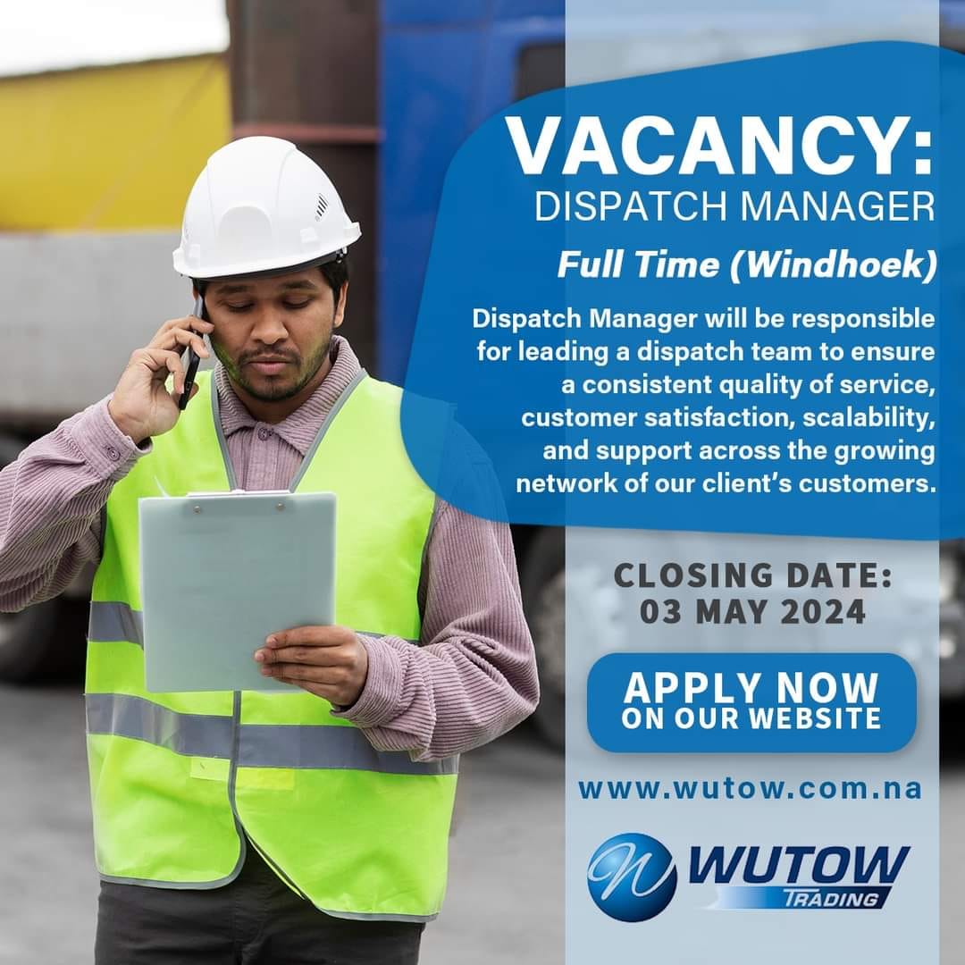 VACANCY DISPATCH MANAGER #LetsGetJobs #applynow