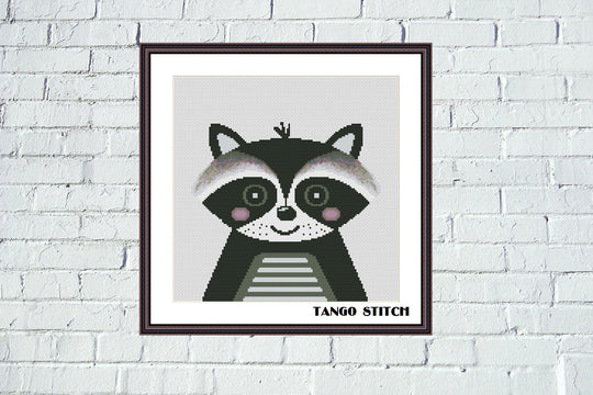 Funny raccoon cute animals cross stitch pattern jpcrochet.com/products/racco… #crossstitchpattern #crossstitch #needlecraft #stitching #embroidery #cuteanimals