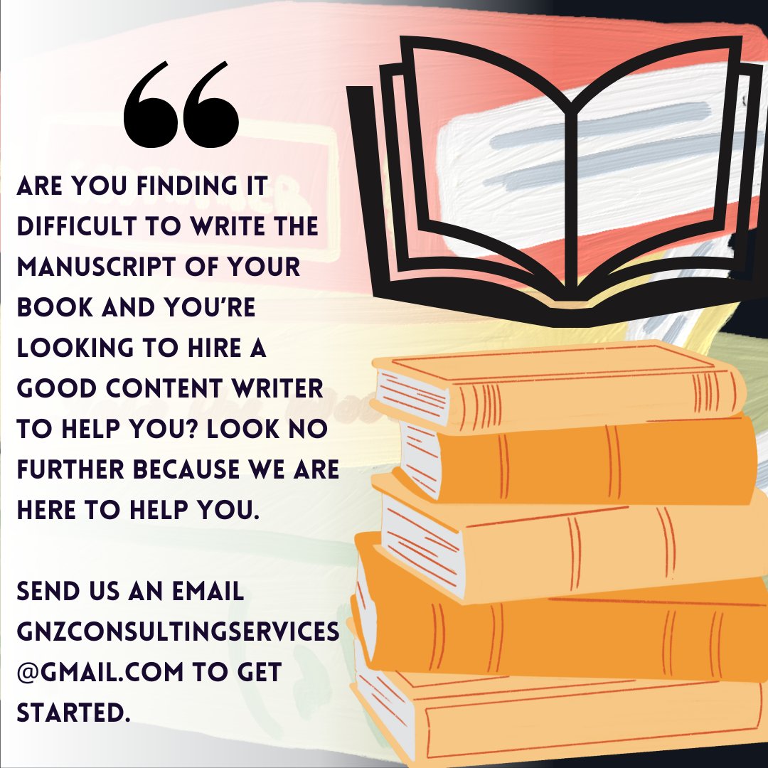 Let's help you write the content of your book. Interested, send us a message.

#book
#bookwriting