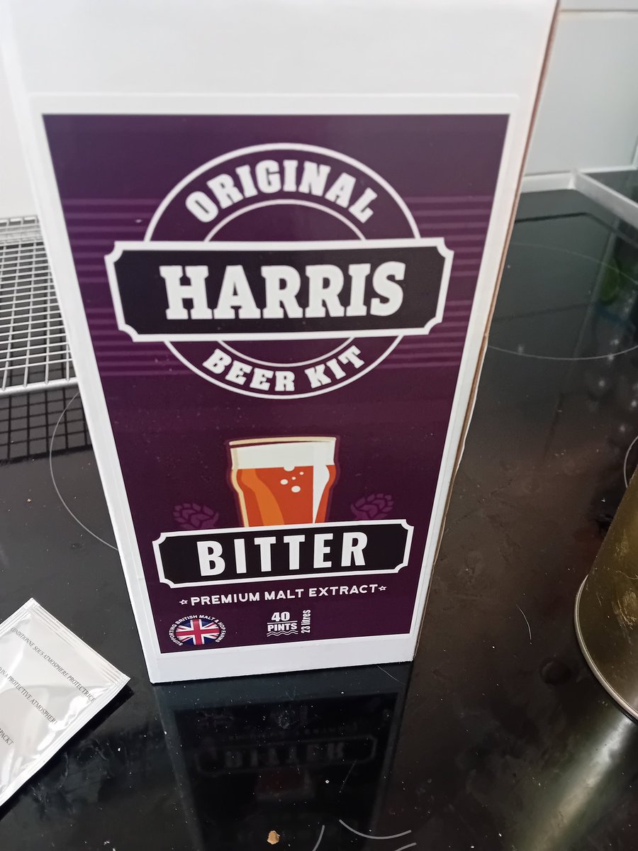 Yesterday was another #Brewday for me , a #BestBitter kit from @darkrockbrewing , Harris Best Bitter was the kit, the process and instructions were easy to understand  Brewed Short to 21 Litres, video online later today , heres my photos  of the Brew.