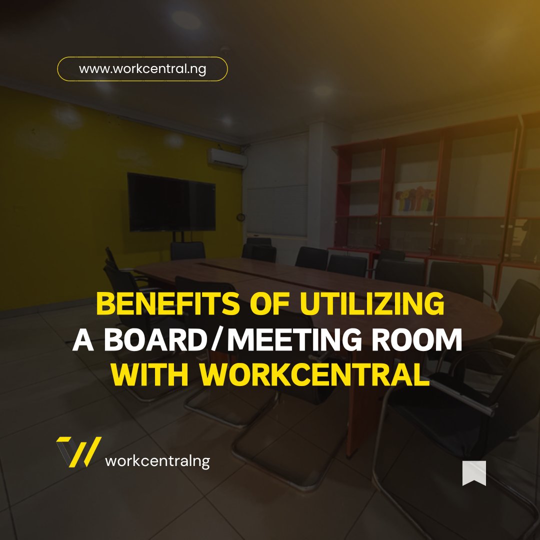 workcentralng's tweet image. "Kick off your Monday in style! 
 Elevate your meetings in Workcentral’s top-tier boardrooms. Swipe to see why!  #MondayMeetings #Workcentral #ProfessionalSpace #MondayMotivation
