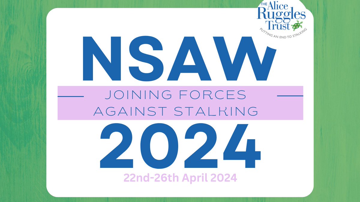 Welcome to #NSAW2024 This year’s theme is #JoinForcesAgainstStalking which aims to discuss how an effective multiagency approach is crucial for ensuring victims of stalking are supported. Tune in this week to find out more about what the trust has been working on