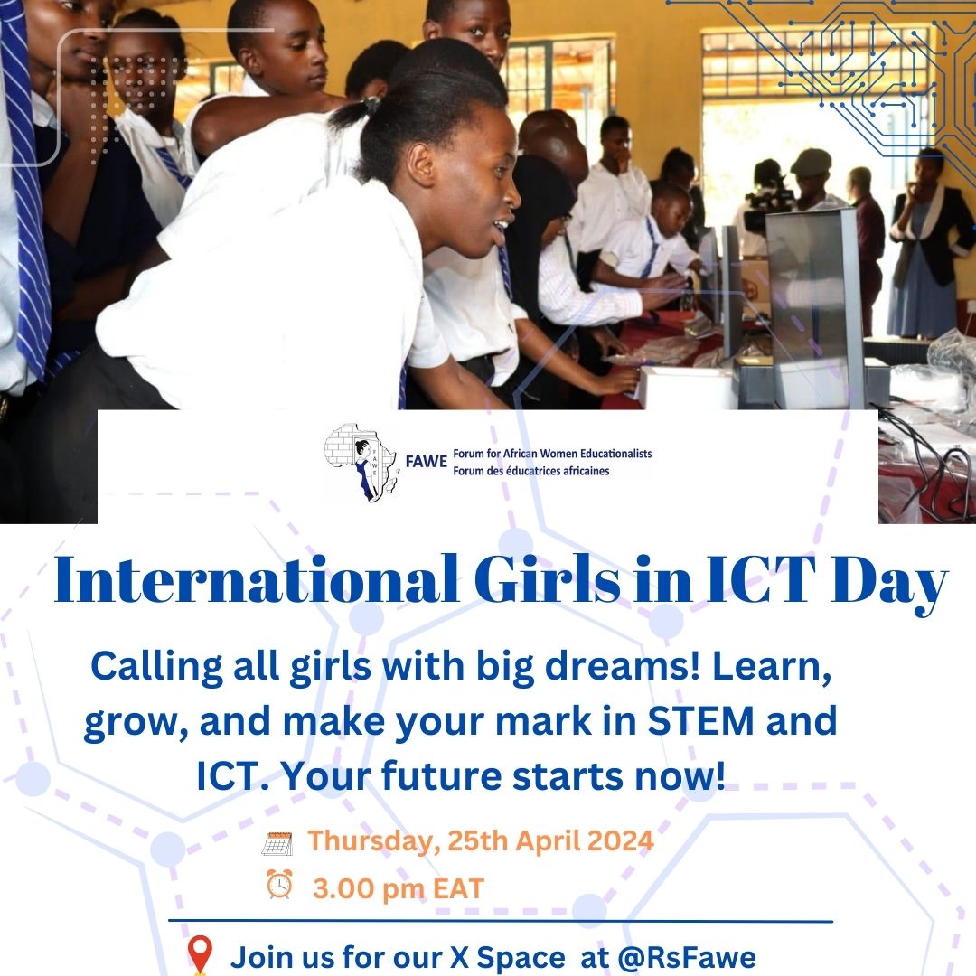 Dream big ✨, aim high! Explore the endless possibilities of #STEM and #ICT at our event on April 25th. Don't miss out! Join us via the X space 🔗 below: twitter.com/i/spaces/1zqKV… #Educate2Elevate #GirlsinICT