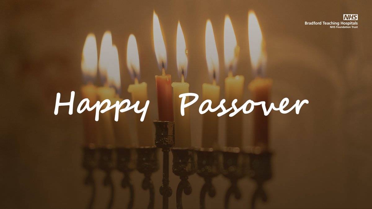 Happy Passover to all our Jewish colleagues, patients and communities.