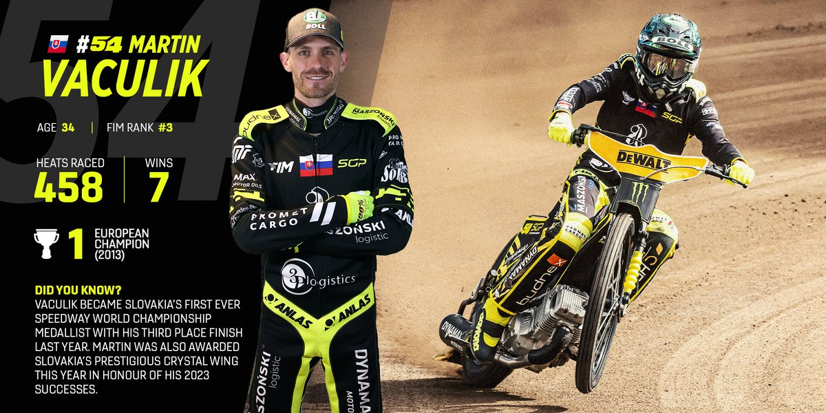 SpeedwayGP's tweet image. The World #3 and biggest smile in the paddock! 😀

Slovakia's most successful Speedway rider in history... @martinvaculik54! 🥳

#FIMSpeedwayGP | #2024Loading 🔄