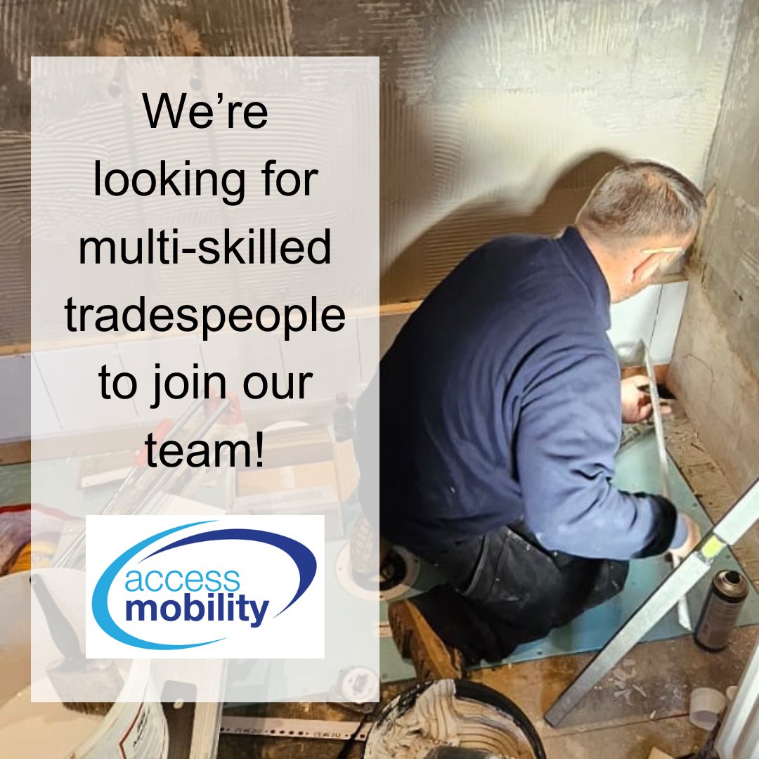 AccessMobil's tweet photo. We're #recruiting in #BurgessHill, #HaywardsHeath, #Cuckfield and surrounding areas for a multi-skilled #tradesperson. Particularly people with experience in fitting #WetRooms.   

To apply, send us a message or apply online: https://t.co/h7B1UON4bm https://t.co/ax07svMo5q
