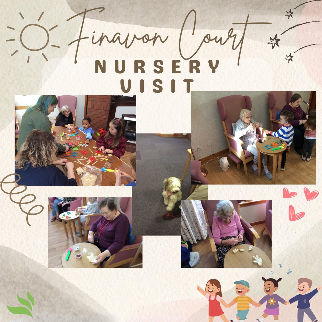 The residents at Finavon had a fun-filled visit from a local nursery! They spent the afternoon doing loads of crafts and also had a little friend join!👩‍🎨🏡

#CareHomeActivities
#carehomesuk