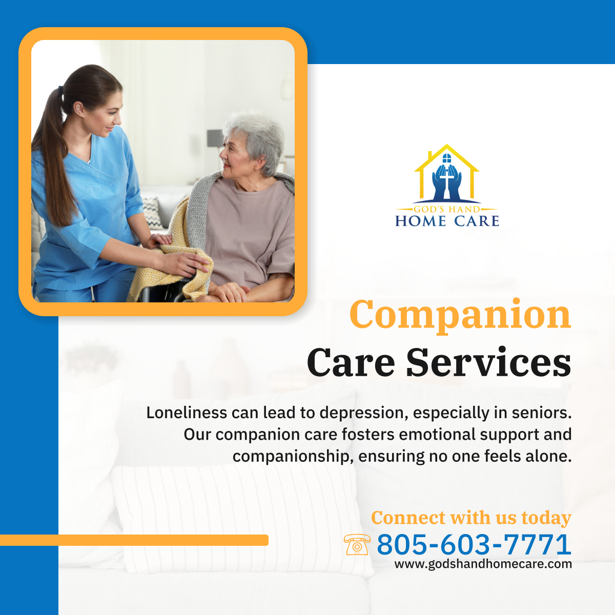 Transform loneliness into moments of joy and companionship. Our caring team is dedicated to providing the warmth and friendship your loved ones deserve. 

#OxnardCA #HomeCare #CompanionCare
