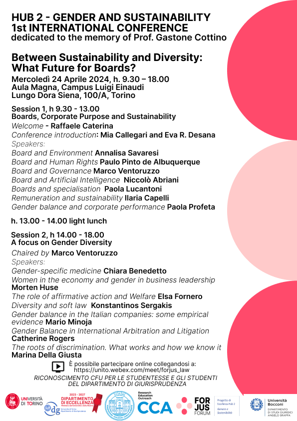 📢 #Gender and #Sustainability international conference this Wednesday 24 April 9.30CET-18.00CET @unito. Connect @ unito.webex.com/meet/torjus_law I will be talking about The roots of discrimination, #Explicit and #Implicit #Bias and #WhatWorks #EconTwitter