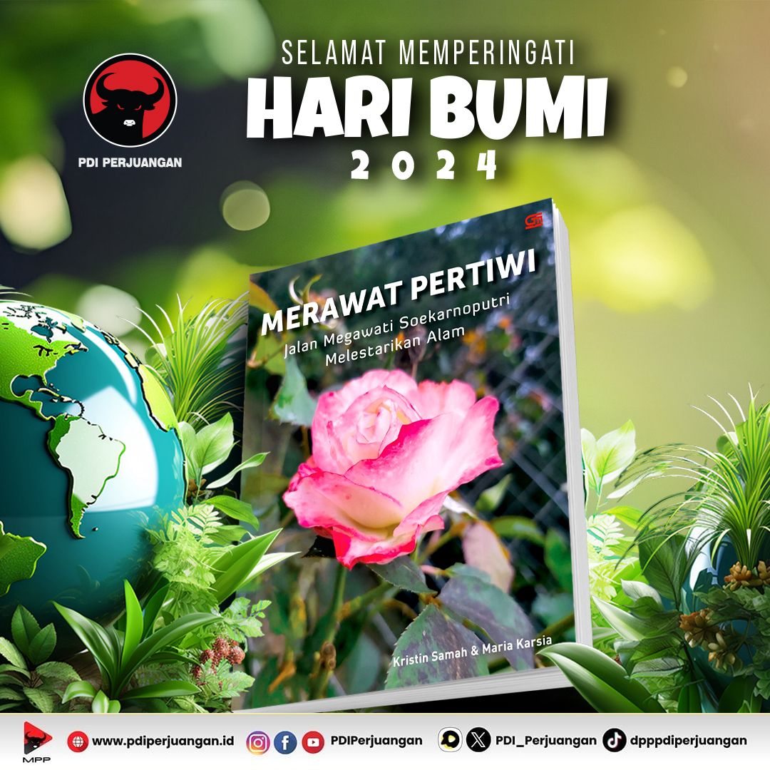 Selamat Memperingati Hari Bumi 2024. Buku Merawat Pertiwi, Jalan Megawati Soekarnoputri Melestarikan Alam merupakan catatan perjalanan Megawati Soekarnoputri dalam mendirikan Yayasan Kebun Raya Indonesia. Bagi Megawati mencintai bumi bukan sekadar hobi, melainkan jalan kehidupan.…