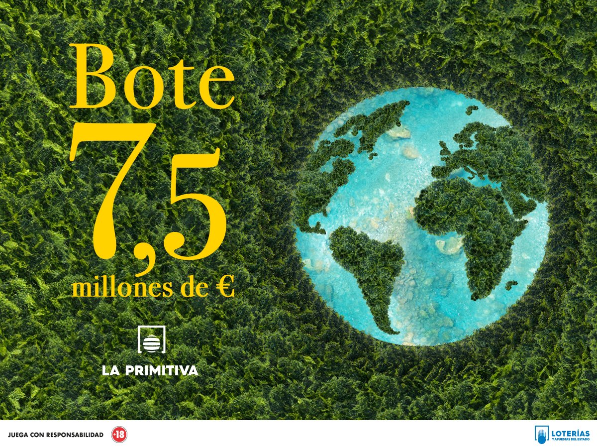 Hoy se celebra es el día de la Madre Tierra. Y madre mía con el #Bote de hoy de #LaPrimitiva de 7,5 millones de euros. ¡Échala por solo 1€! Además, recuerda que también hay sorteo jueves y sábado. loteriasyapuestas.es/es/jugar/primi…