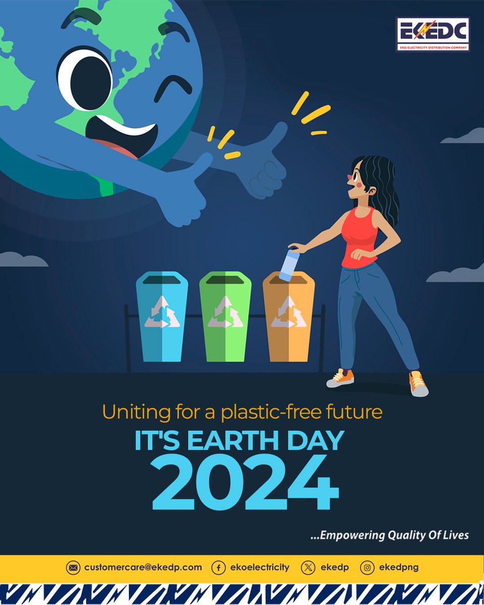 Join the fight for a cleaner, greener world this Earth Day! 🌍🌱 Uniting for a plastic-free world and yes to a sustainable future. Together, let us protect our planet from plastic pollution. #EKEDC #EmpoweringQualityofLives #PlanetVsPlastics #EarthDay