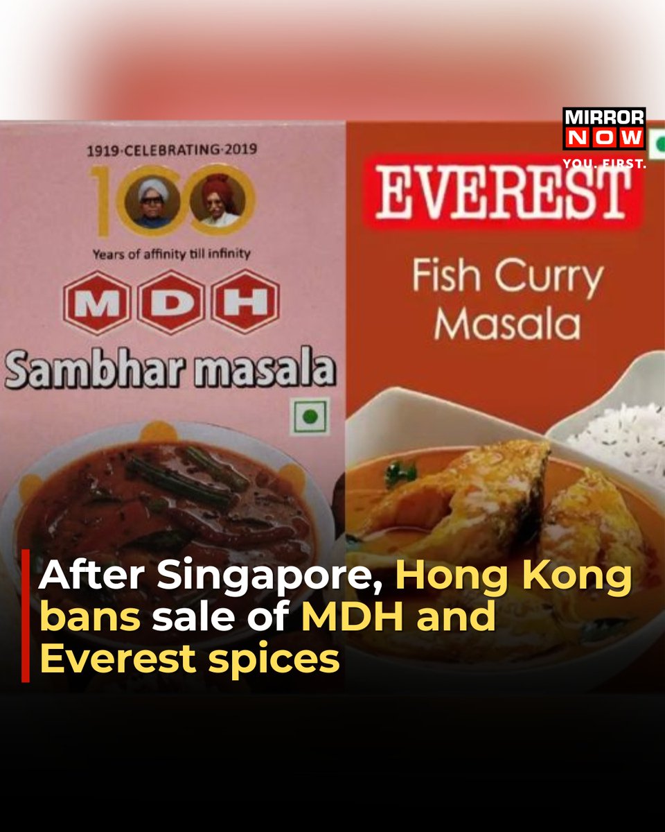 Hong Kong has implemented a ban on the sale of well-known Indian spice brands MDH Pvt. and Everest Food Products Pvt after the alleged detection of the carcinogenic pesticide ethylene oxide in various spice mixes. Last week, Singapore took action against Everest, citing the