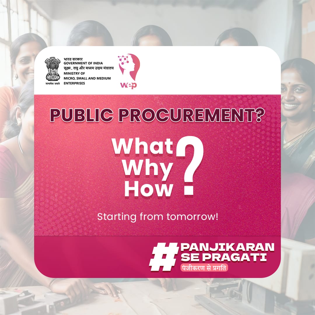 Unlock your entrepreneurial potential! Learn how women entrepreneurs can leverage India's public procurement policy. Stay tuned for tips & facts to seize opportunities via platforms like GeM. 

#WomenEntrepreneurs #PublicProcurement #OpportunityAwaits #IndianEconomy 

@annaroy