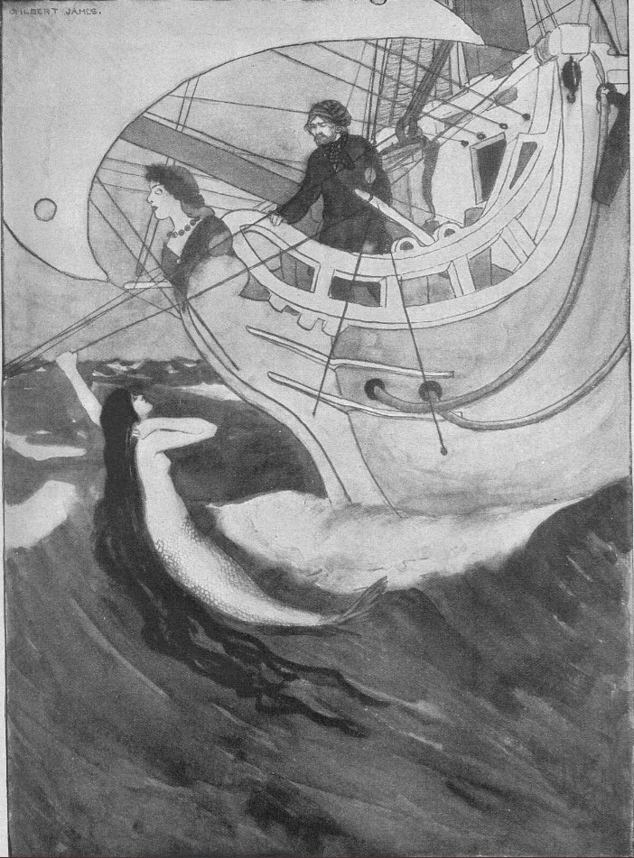 More Gilbert James mermaids (1899). Mermaid meets mermaid.