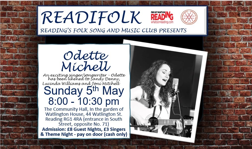 ...and our next guest is the fabulous Odette Michell @odettemichell on SUNDAY 5TH MAY.
Put it in your diary.
#LiveMusic #FolkMusic
@RDGWhatsOn @acespacenewbury @ReadingWOT @timofnewbury