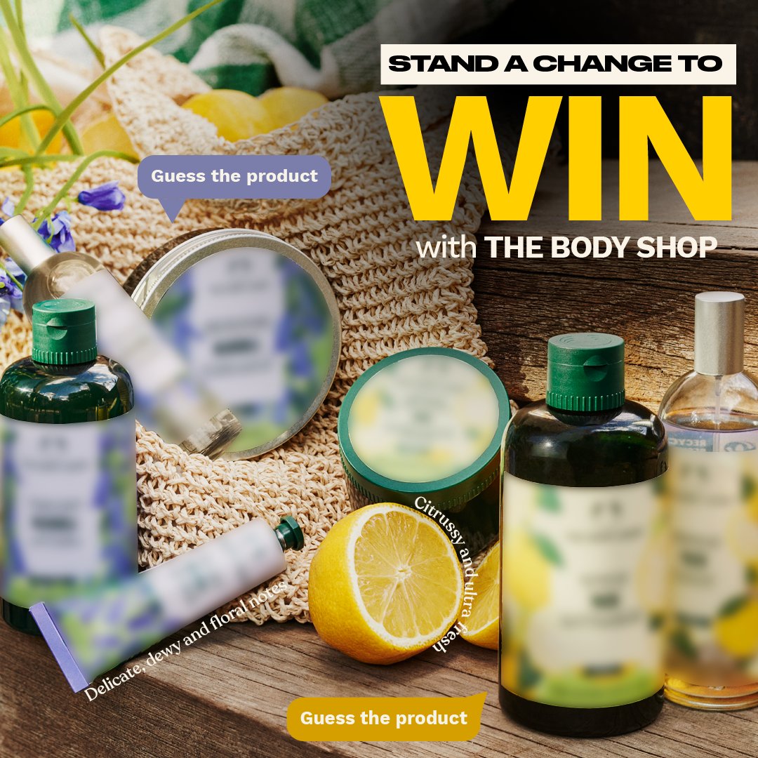 📢 Stand a chance to WIN 1 of 2 limited-edition Bodycare goodies worth under R900 from The Body Shop! Guess the limited-edition range using #TheBodyShop for a chance to WIN. Clue: One is vibrant 🍋, the other floral 💙 Ts & Cs apply. Valid until 27 April 2024. Good luck