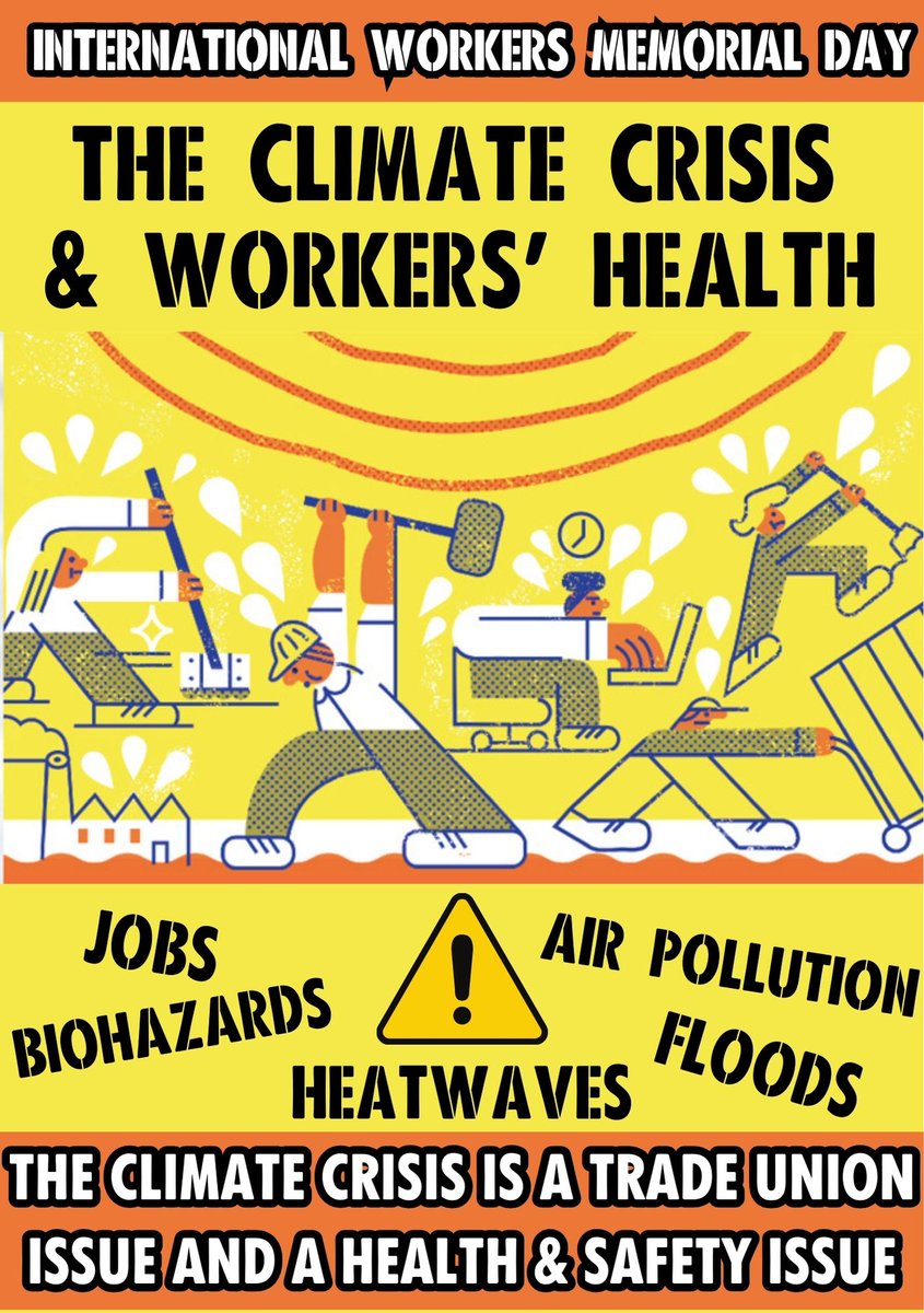 🌍 International Workers Memorial Day 2024 #IWMD24 Theme this year is the #ClimateCrisis & Workers Health. Are @The_TUC and many unions like mine @unitetheunion ignoring theme? #Liverpool rank-and-file haven't and I'll be speaking at that event #April28 ⬇️ megaphone.org.uk/events/merseys…