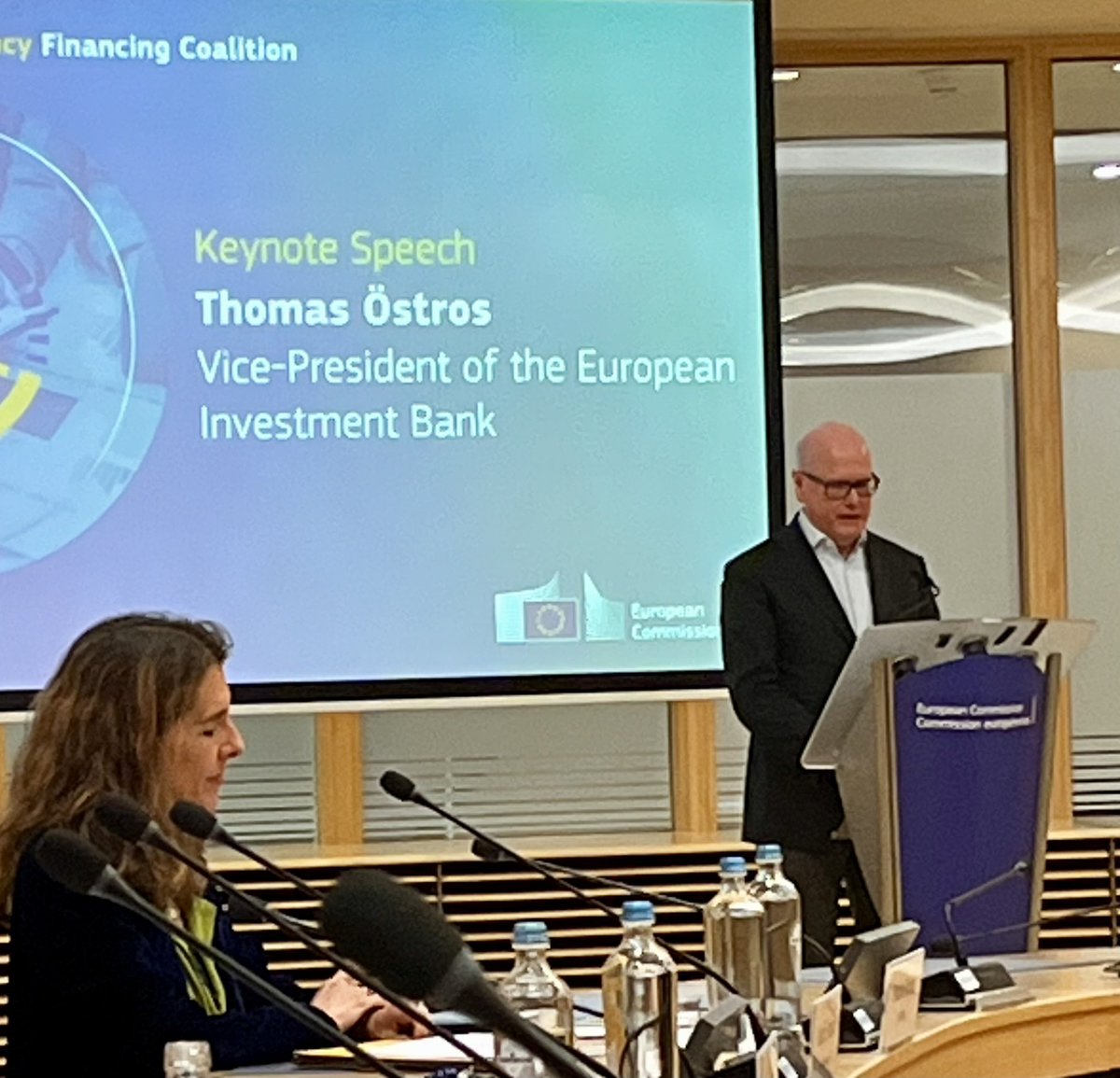 #EEEFinCoalition hears @OstrosThomas VP of @EIB highlight the central role of #energyefficiency in the context of “the EU’s climate bank” - and how they improve #competitiveness and make the #energytransition fairer for EU citizens