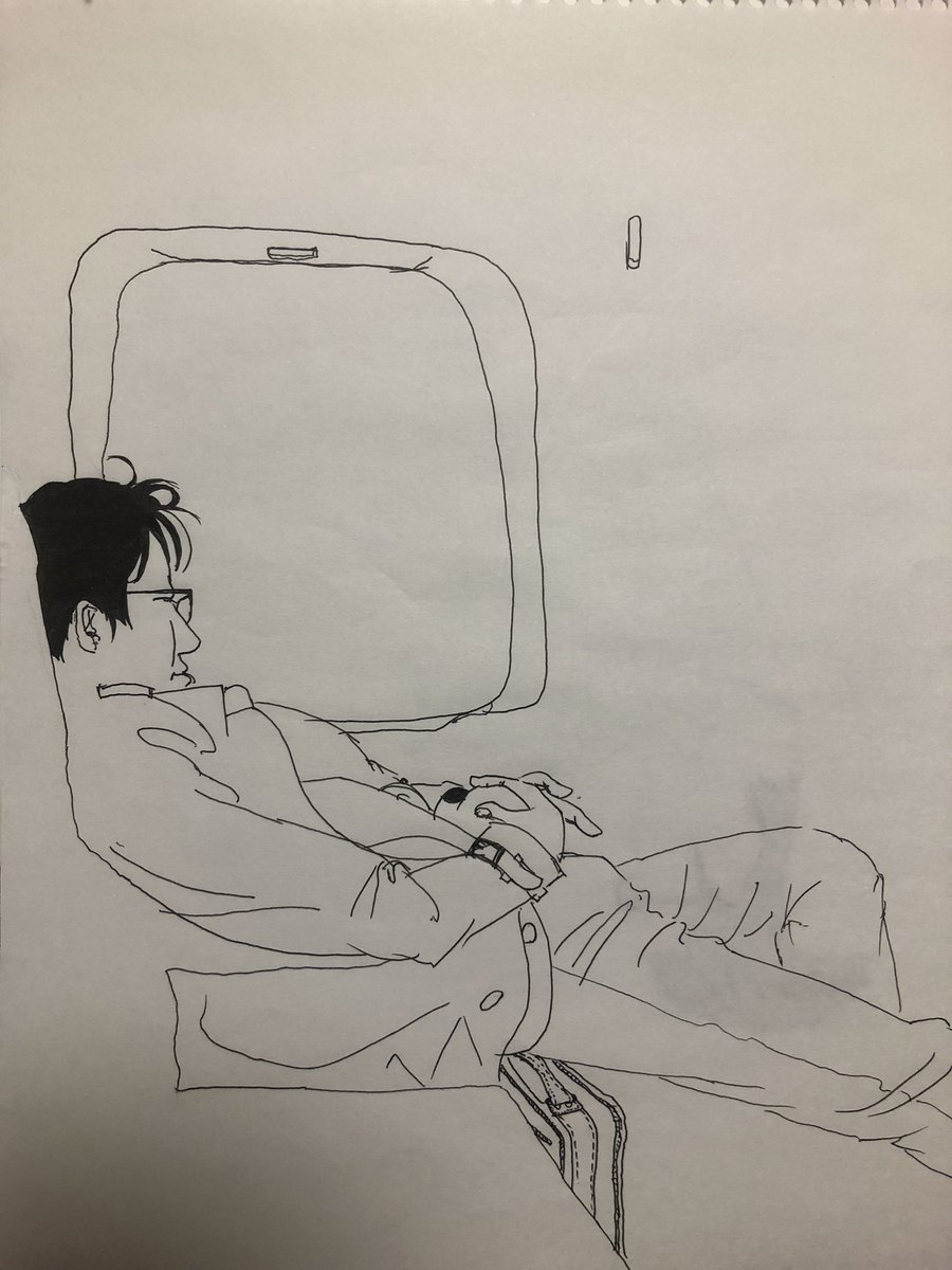 私は新幹線でよくオッサンを1発描きしてたよ!( '灬` )
3枚目はは山手線 