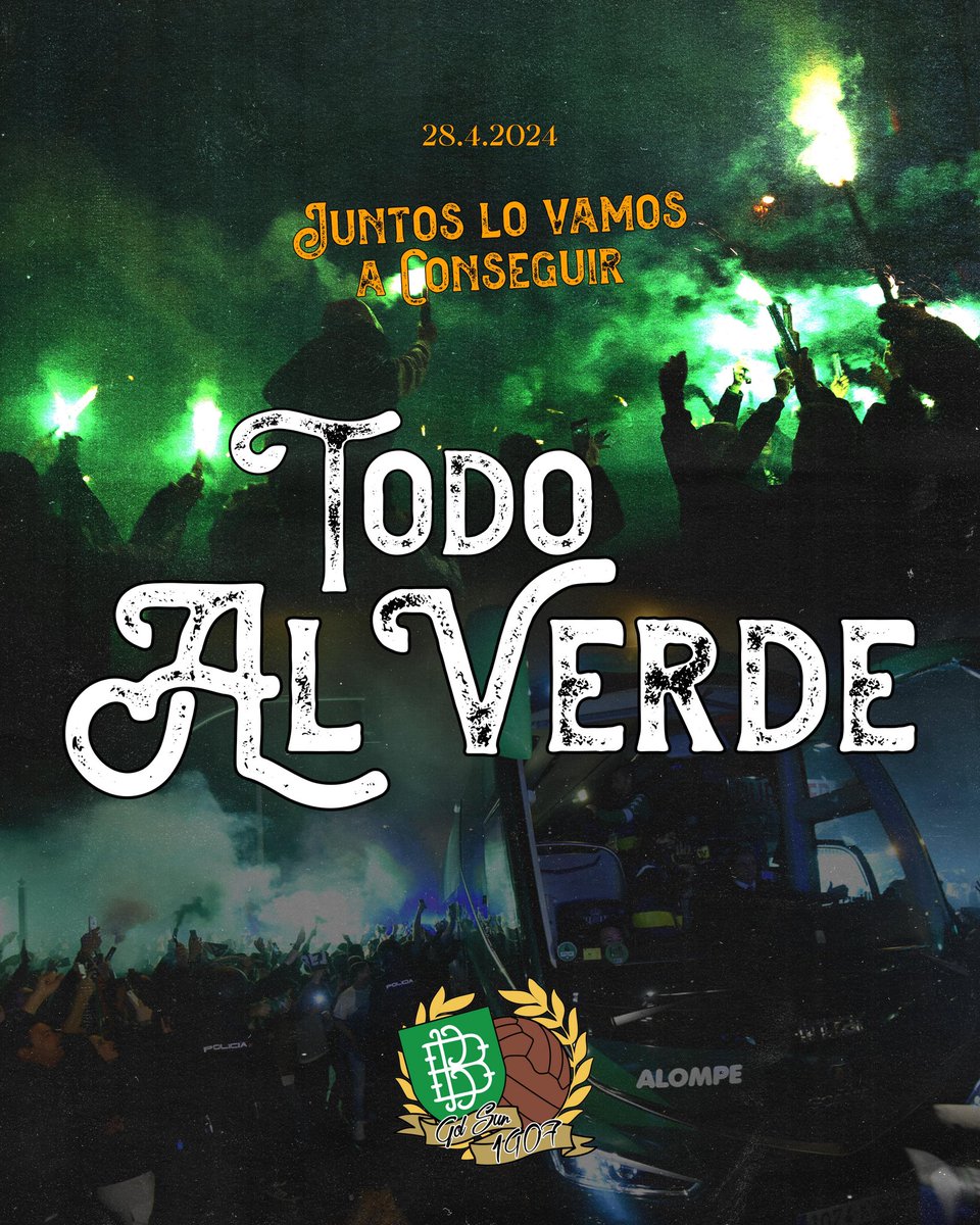 GolSur1907's tweet image. Todo lo que no sea empezar el derbi con un recibimiento al equipo como Dios manda, es un fracaso. 

El primero este domingo lo metemos nosotros. 

#TodoAlVerde