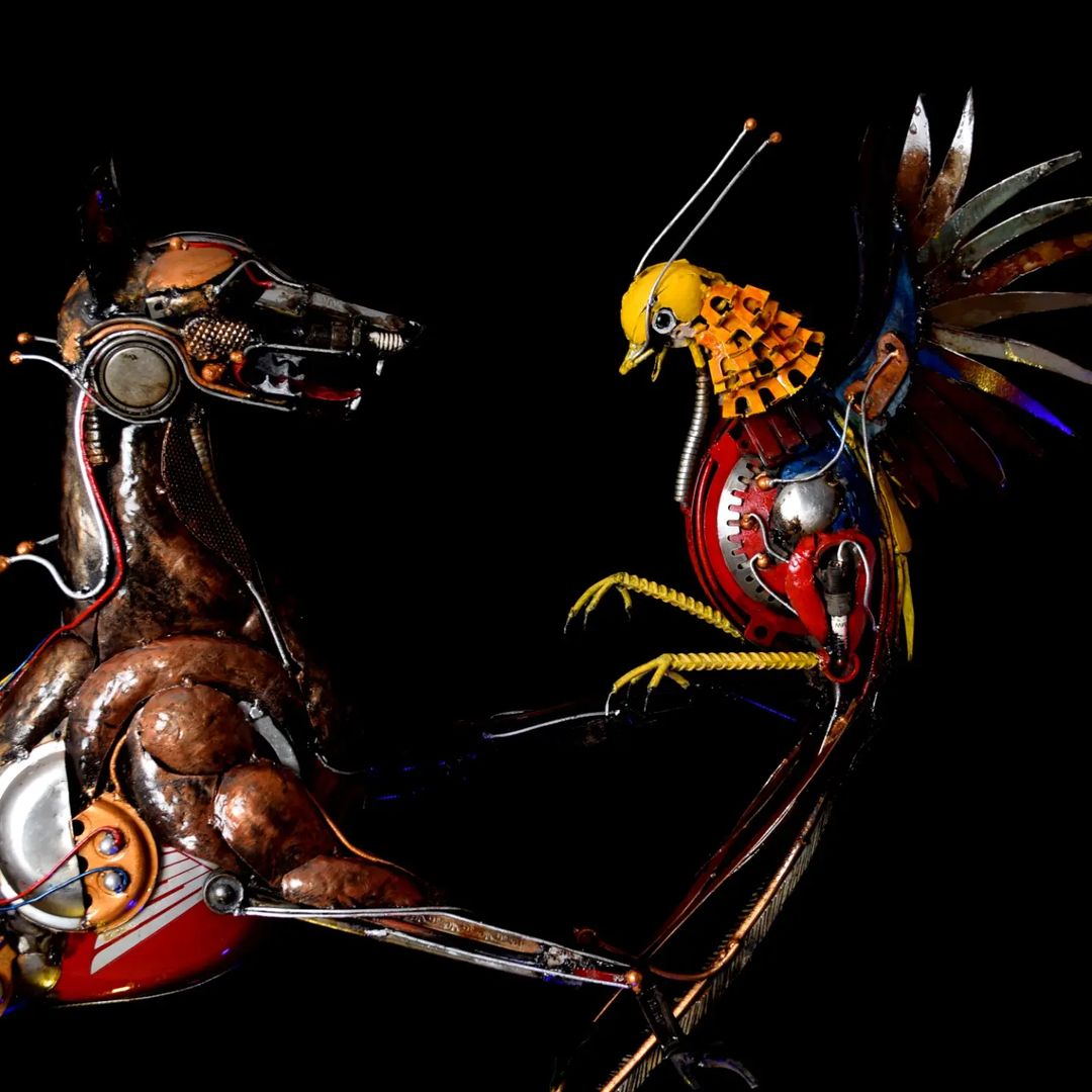 hezz_metal's tweet image. Title: A Friend Called Success
Dimensions: H 73" X L 48" X D 22"
Year: 2022

Success is a friend to those who persevere. He is free and very fair, he speaks but they don’t hear, so failure puts them to fear...

– Matt Starking

#naturelovers #greyhound #goldenpheasant #doglovers
