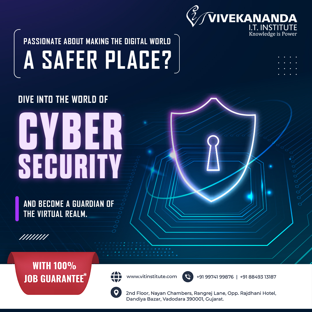 Our cyber security course offers hands-on training and expert guidance to help you become a guardian of the virtual realm.

Visit: vitinstitute.com

#ethicalhackingcareer #ethicalhackingcourseinvadodara #cybersecurity #vivekanandaitinstitutecourses #vivekanandaitinstitute