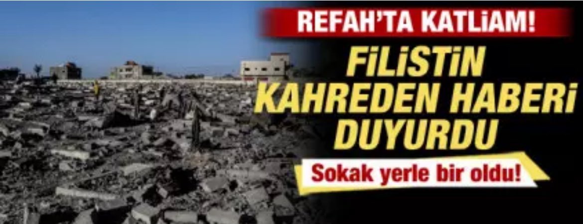 İnsanlık, utanmalı İsrail'den Refah'a saldırı! Filistin kahreden haberi duyurdu İsrail ordusunun, Gazze Şeridi’nin güneyindeki Refah kentinde iki eve düzenlediği hava saldırısında aralarında 16 çocuk ile 6 kadının bulunduğu 24 Filistinlinin hayatını kaybettiği bildirildi.