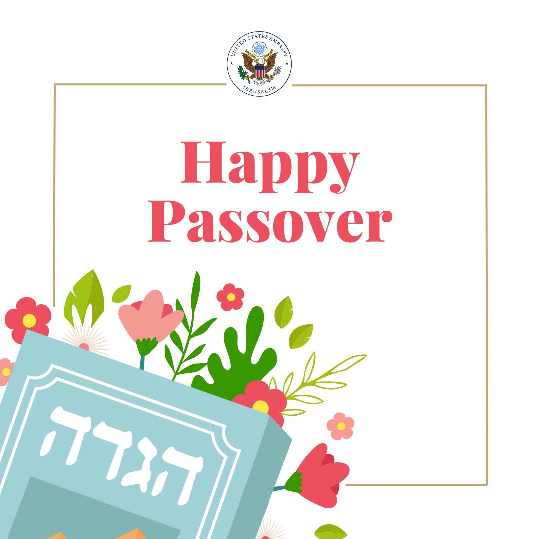 Wishing everyone a joyous and meaningful Passover holiday! 🌸 As we celebrate freedom and renewal, may we keep all the hostages in our thoughts and work toward their safe return.