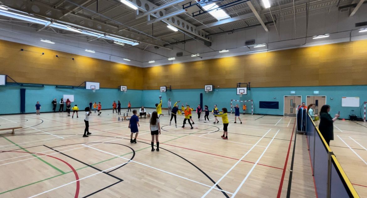 Fantastic day last week for the Grange Academy Primary 5 Festival. Around 40 P5's from the Grange cluster smashed it with their new learnt handball skills.

A huge thanks to Kirsty Millar and her team of sports leaders for running the event.

<a href="/Grange_Academy1/">Grange Academy</a> <a href="/ActiveSchoolsEA/">EAC Active Schools</a>