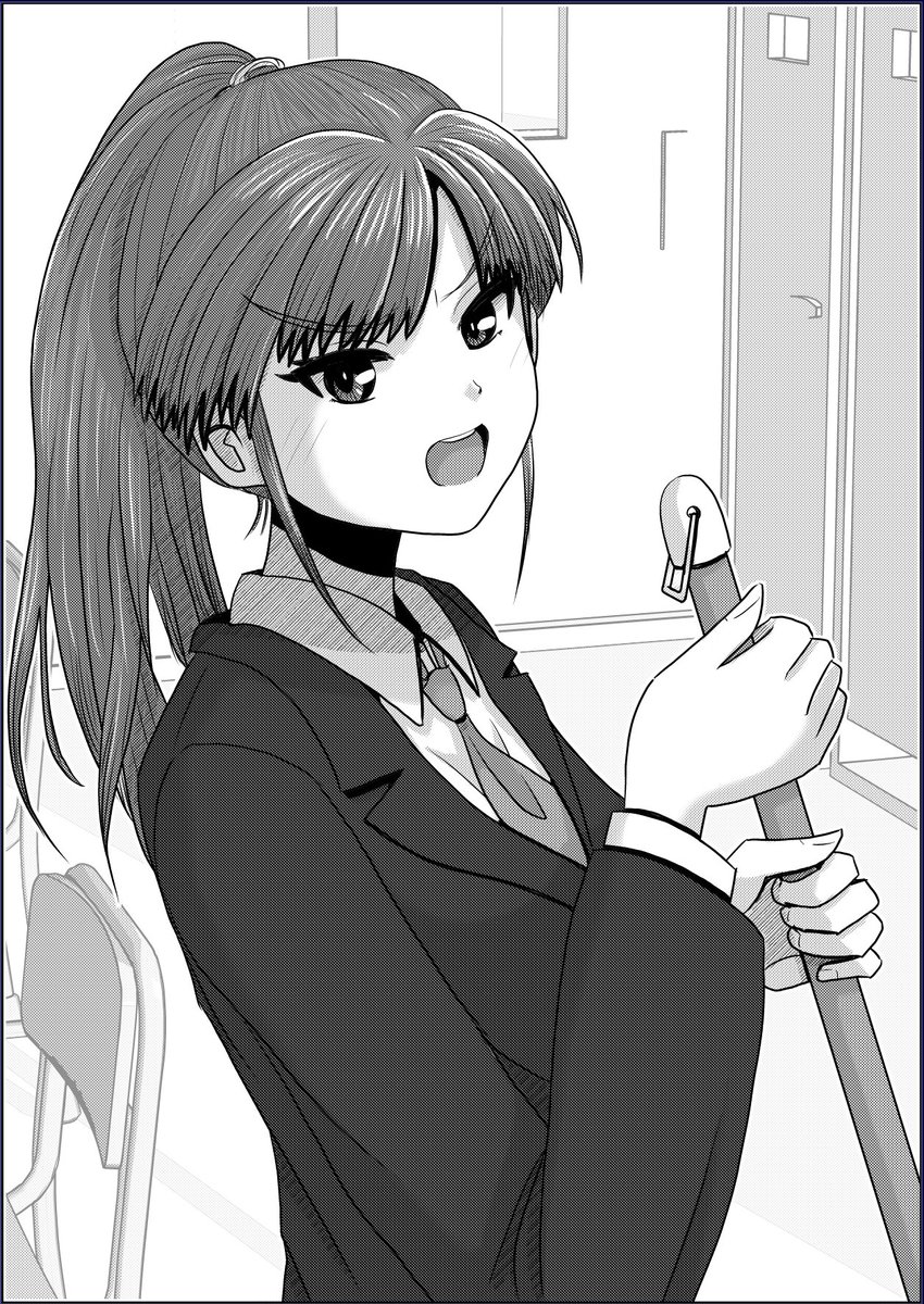 700いいね、ありがとうございますっ。
ポニテは描いてて楽しいですね。こちらはセリフなしバージョン。 