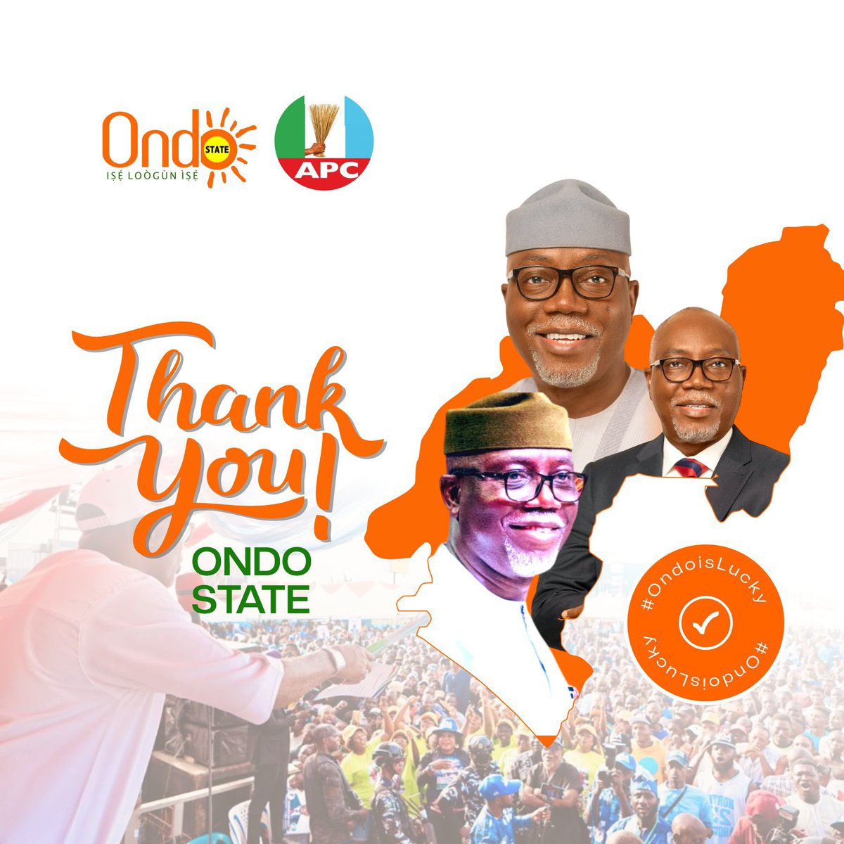 Ondo State APC has spoken loudly for Governor Lucky Aiyedatiwa. Surprisingly Jimoh Ibrahim and WA took distant 4th and 5th respectively 😅