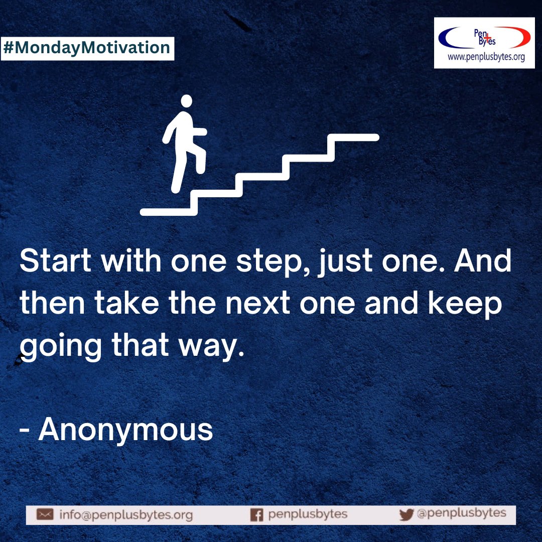 Welcome to a new week, stay positive! #MondayMotivation #Penplusbytes