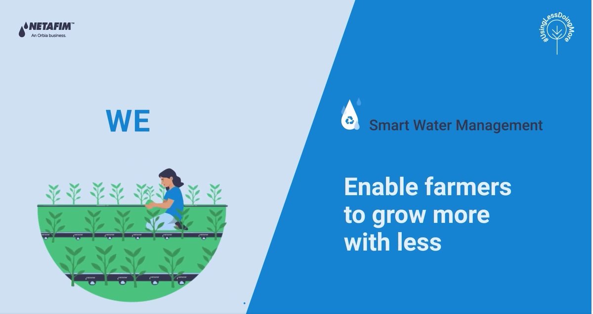 NetafimSA1's tweet image. Happy Earth Day 2024!

Let's make a difference, together!

Check out our #UsingLessDoingMore website bit.ly/3W1ycyL for ideas on #UsingLess and facts about how we are #DoingMore. 

#earthday #teamnetafim #netafim #growmorewithless