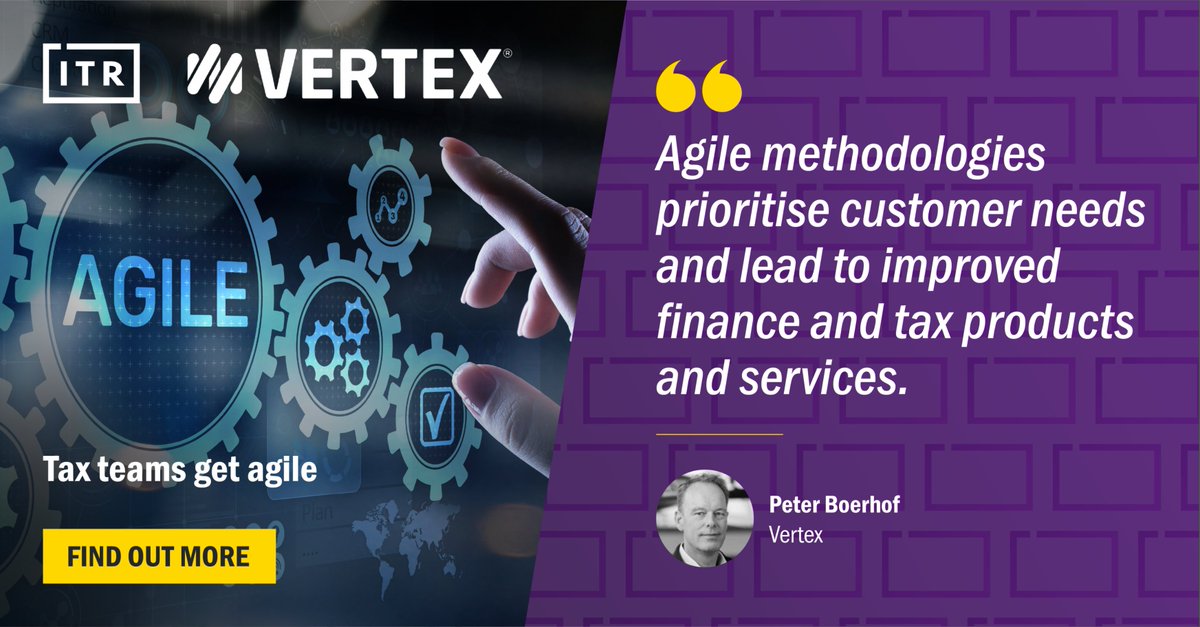 Tax teams get agile Tax and finance teams are adopting a working methodology pioneered by the tech world, says Peter Boerhof of @vertexinc spr.ly/6012bMbmC