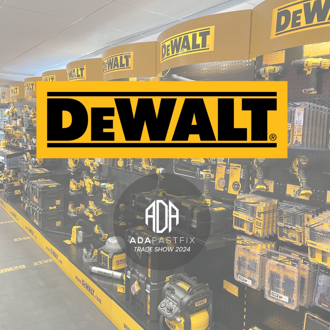 🟡 ⚫ We're thrilled to announce that DeWALT will be joining us as our first vendor at our upcoming trade show! Expect exclusive discounts and giveaways showcasing their innovative tools. 🔩 

🚚 🛠️ #ADADelivers

#TradeShow | #DEWALT | #ToolsOfTheTrade