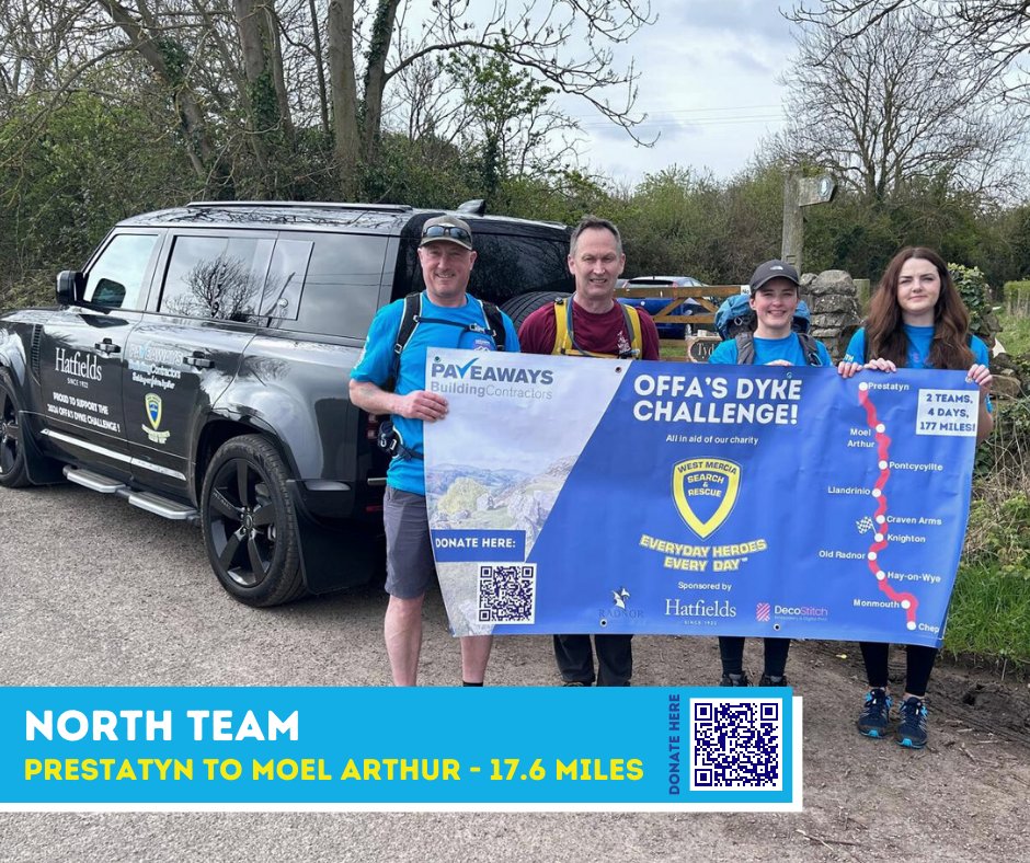 💥 AND WE'RE OFF!! 💥 The North team kicked off the first section of the challenge yesterday in Prestatyn, covering an impressive 4,249ft of elevation along the 17.6 mile section of the route! ☝️ totalgiving.co.uk/mypage/pave-aw… #OffasDyke #OffasDykeChallenge