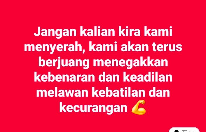 Perjuangan sampai waktu tanpa batas❗