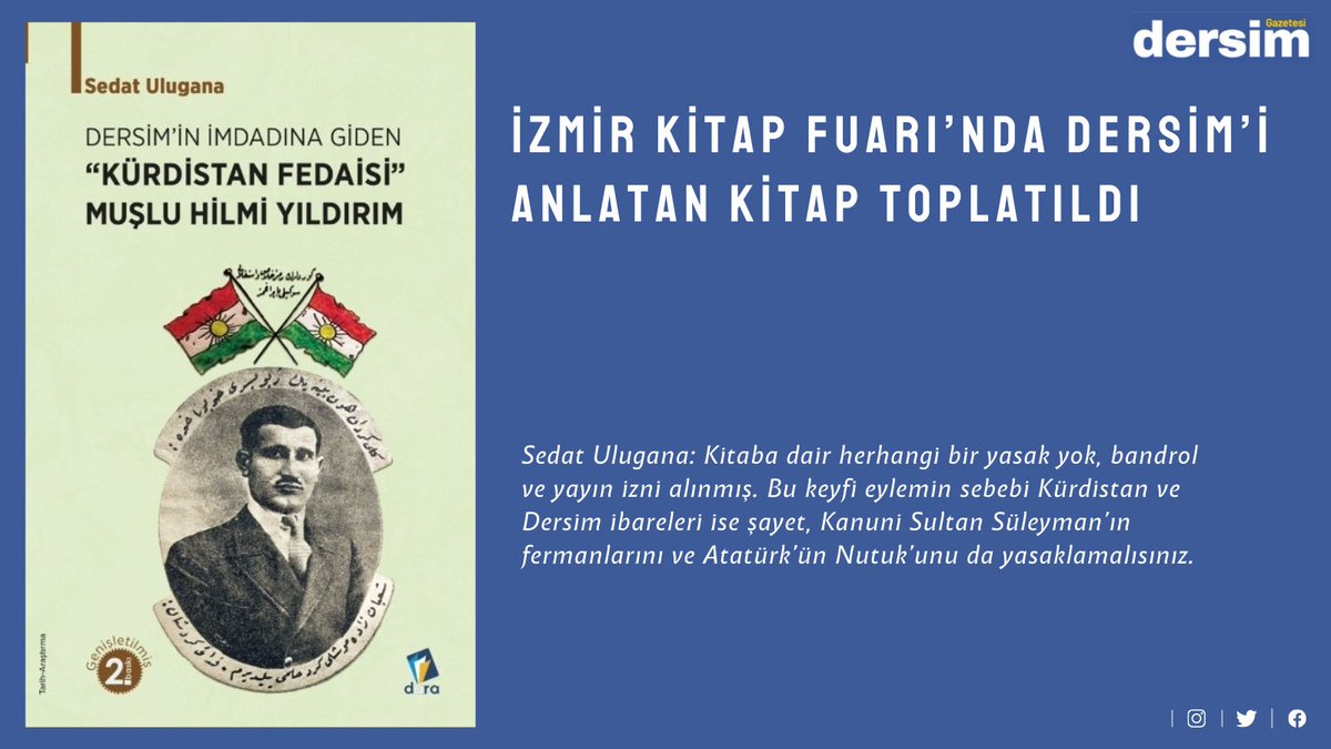 İzmir Kitap Fuarı’nda Dersim’i anlatan kitap toplatıldı dersimgazetesi.net/kultur-sanat/i…