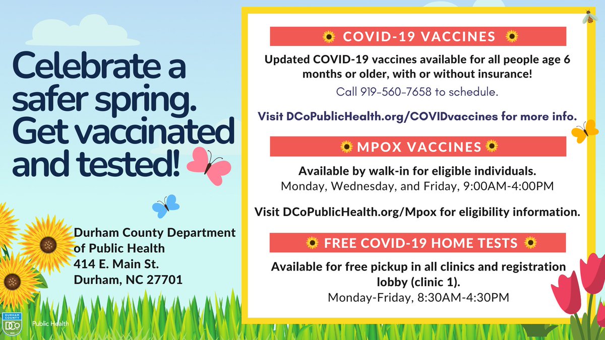 Starting today, free COVID-19 test pickup has moved from our front entrance pickup window and is now available in all of our clinics (including the registration lobby)! Pick up your free tests when your visit us for COVID-19 vaccines, mpox vaccines, and more.