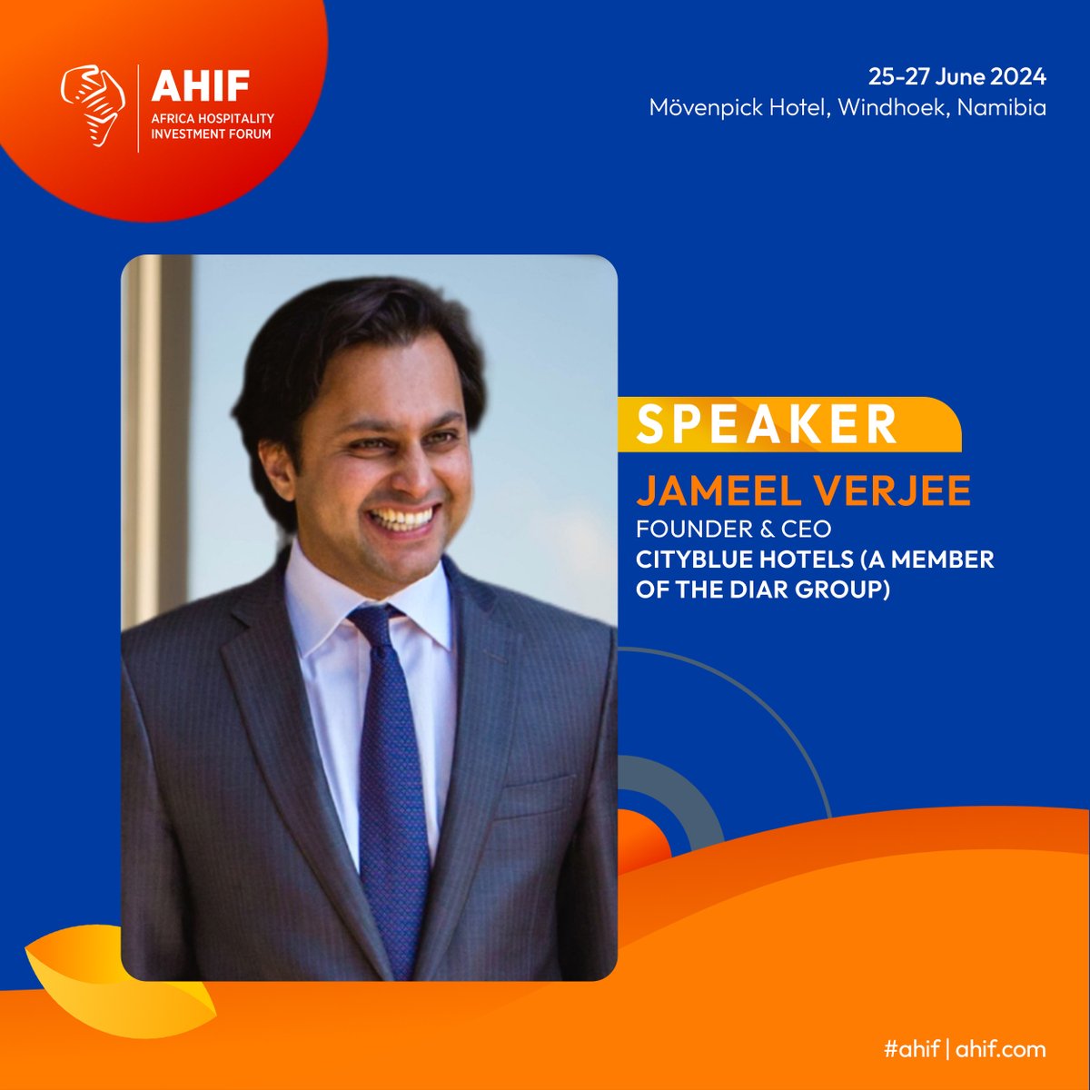 Jameel Verjee, Founder & CEO, CityBlue Hotels, joins the AHIF Speaker lineup to share insights on industry innovation and growth strategies. Register today to network with thought leaders in the hospitality space: hubs.la/Q02tzyZ-0