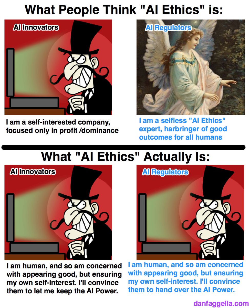 The belief in angels and devils is tribal, and super counter-productive. The only way progress is made is when we embrace the fact that all parties are self-interested, and deal with those incentives head-on. Doomers & e/accs want to play the 'I'm good, they're evil' game tho.