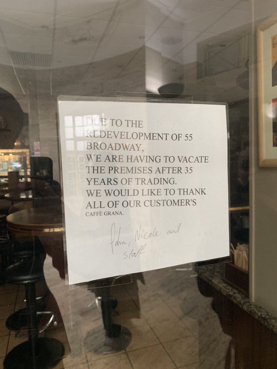 Farewell to the best coffee shop in Westminster