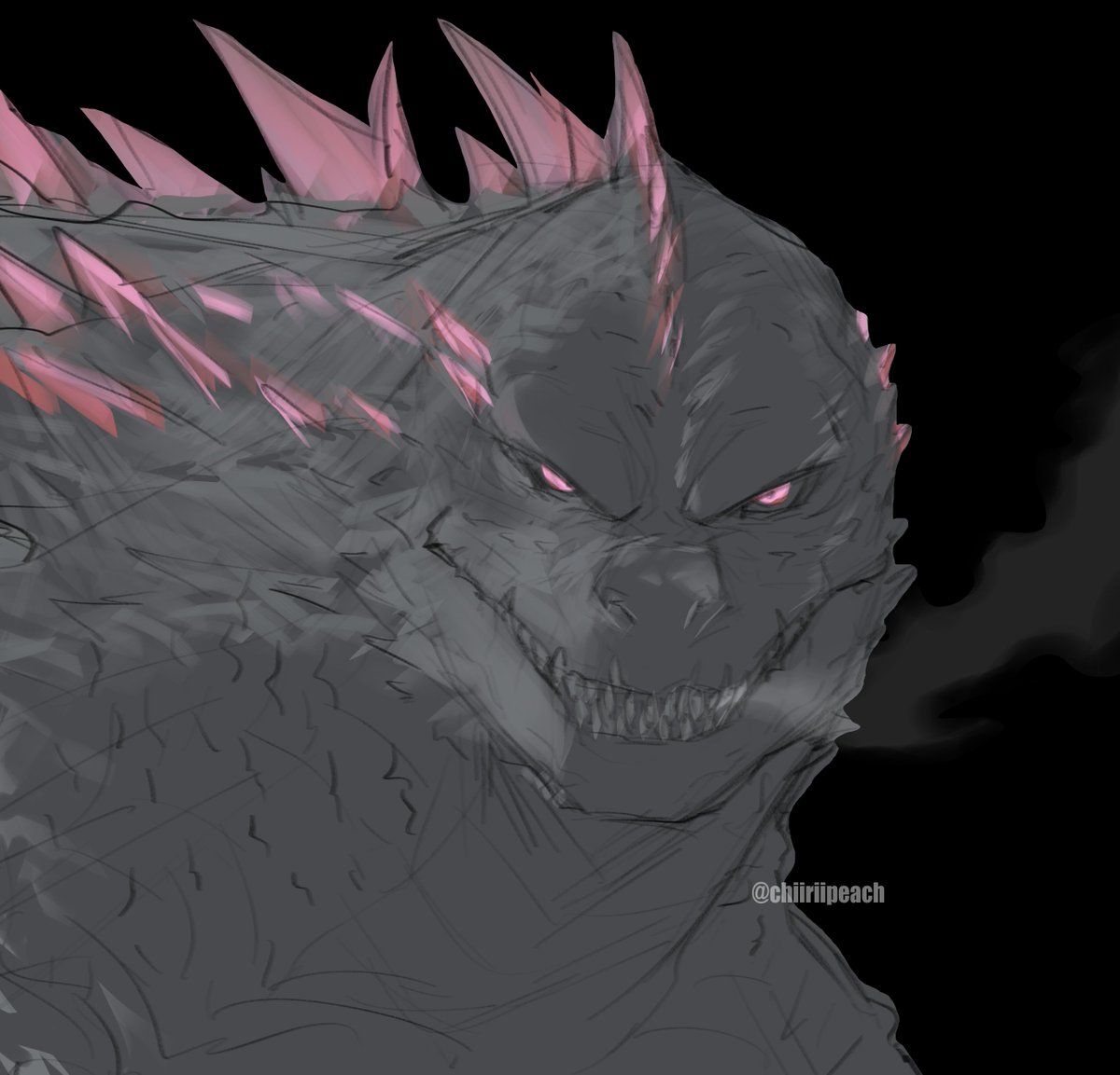 Godzilla :3 (I might have a slight obsession with drawing Godzilla loool) i wanna re-watch the movie again #art #fanart #godzilla #GodzillaXKongTheNewEmpire