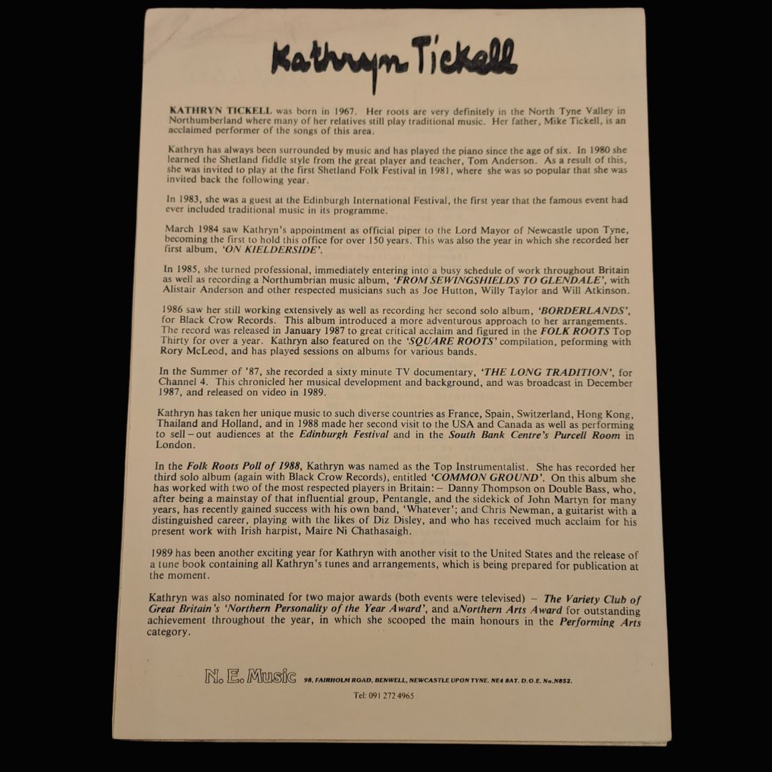 Look at what we've found in our archives! Our show planners back in 1990 must have wanted @kathryntickell  to play Barnsley Civic but she never did….until now, 34 years later, this weekend. 📅 - Saturday 27 April 🕢 - 7.30pm 🎟️ - rb.gy/af9uuo #LiveMusic